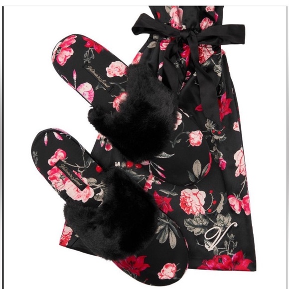 Victoria's Secret Shoes - Victoria’s Secret faux satin slippers